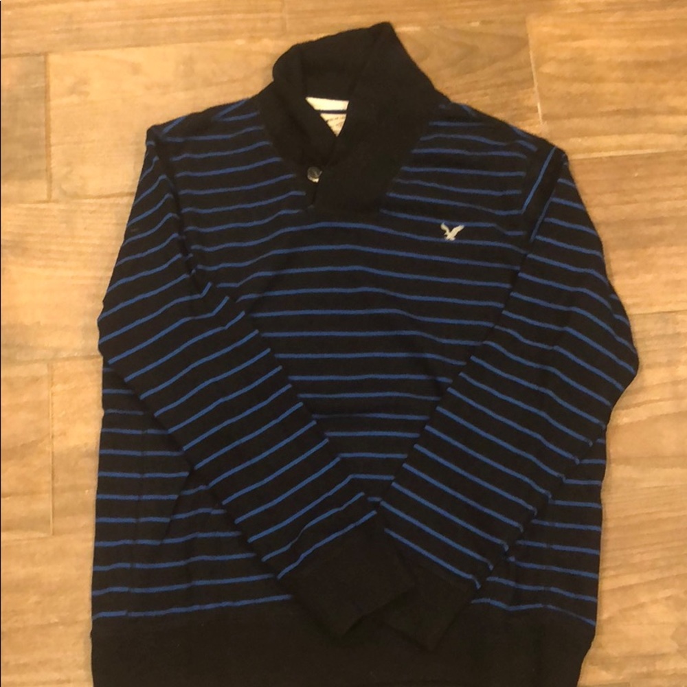 American Eagle shawl sweater with button neck